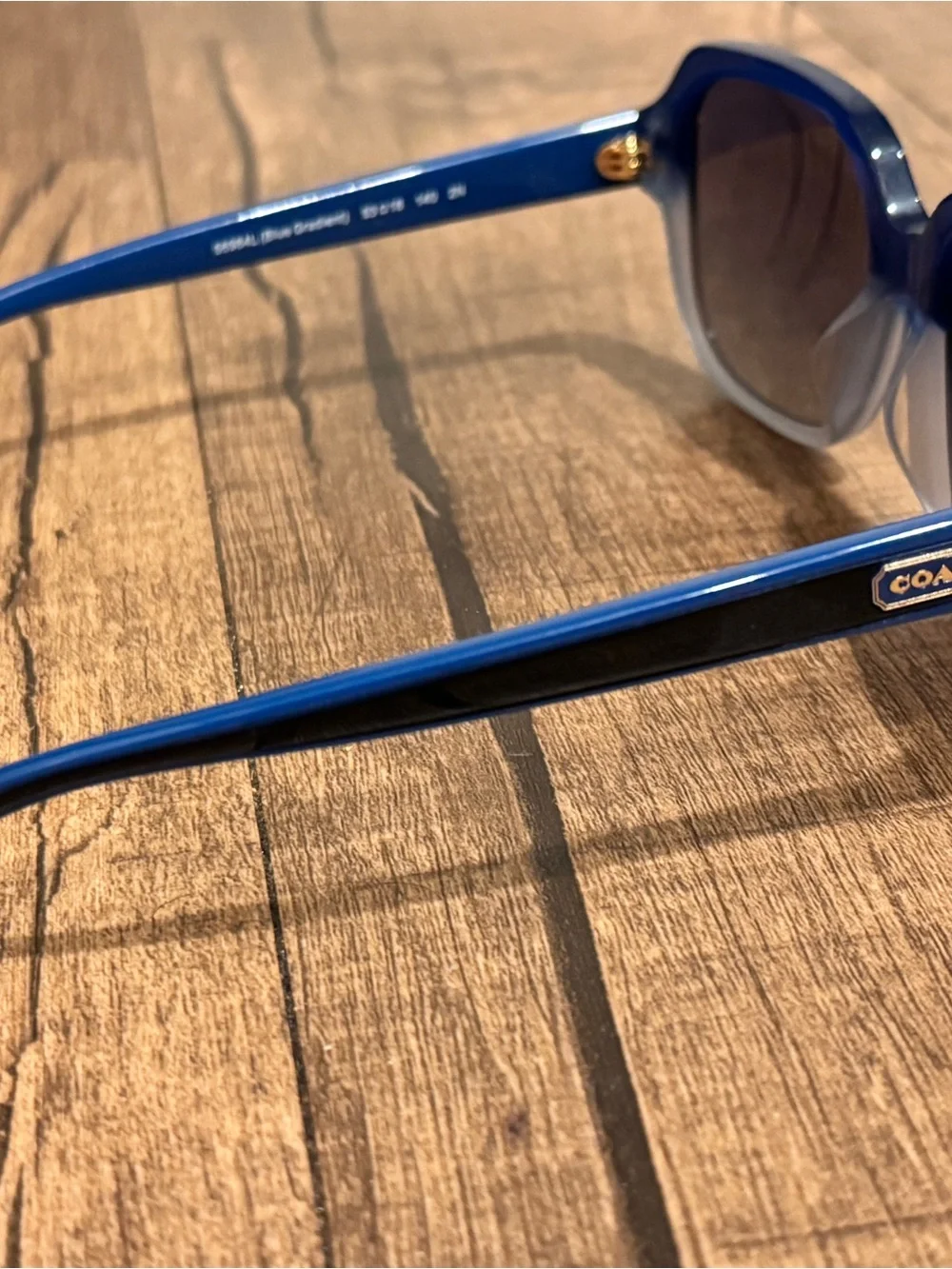 Coach Blue Gradient Square Sunglasses